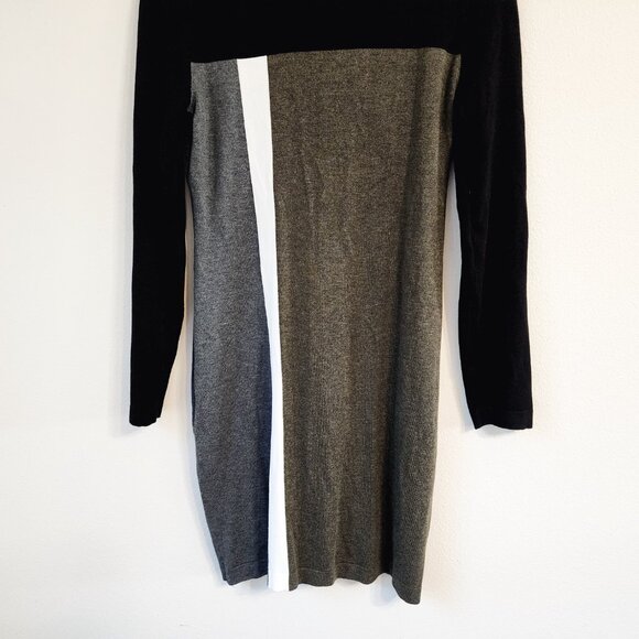 INC Color Block Knit Tunic Sweater Dress Women Sz L Long Sleeve Viscose Blend - Picture 9 of 15
